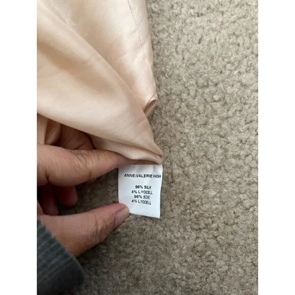 Anne Valerie hash pink silk gathered pleated middle bubble hem mini skirt M - Picture 10 of 10